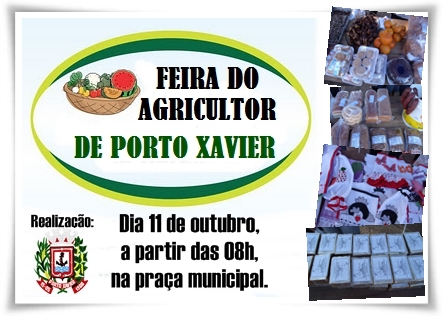 Feira do Agricultor será dia 11 de outubro